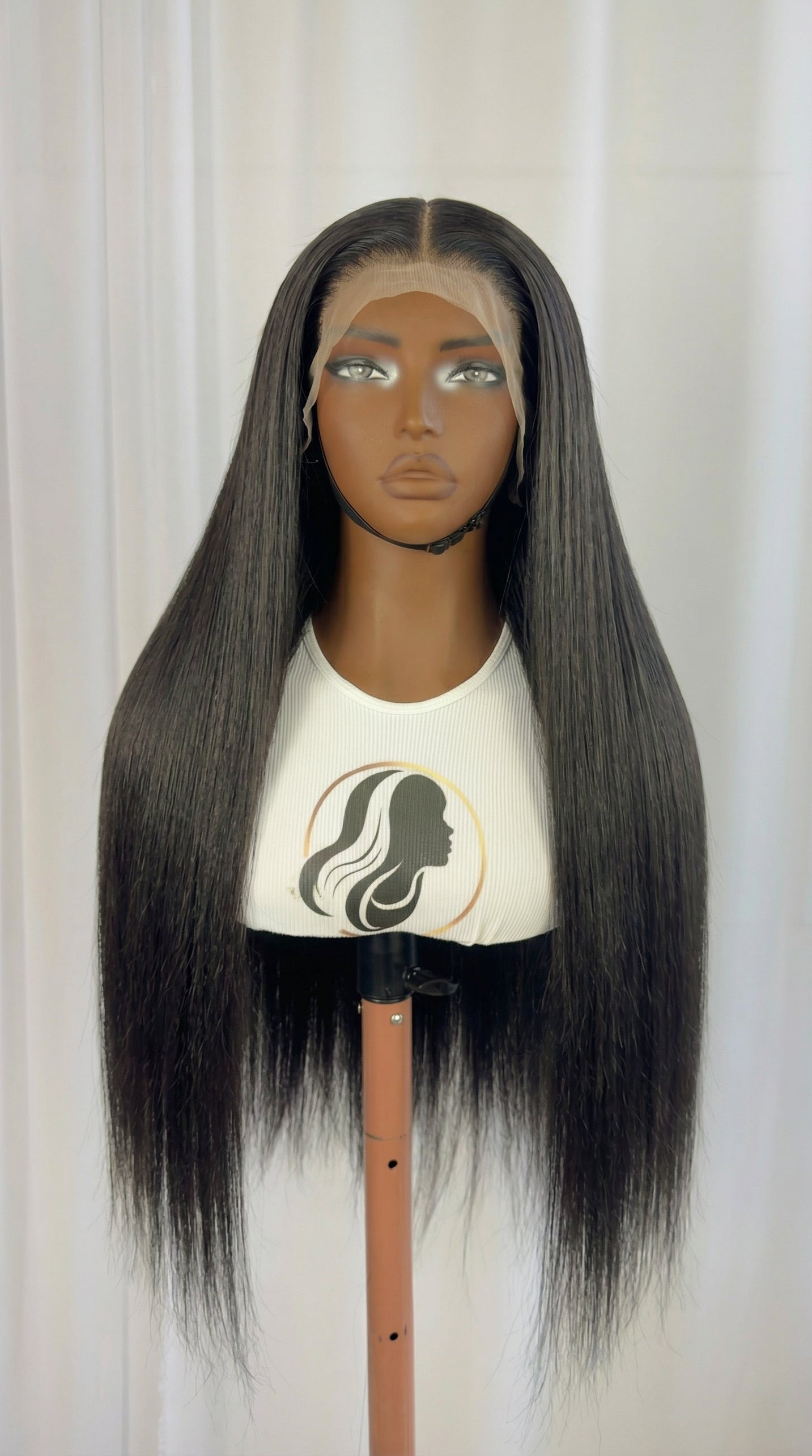 The Matriarch  | 26” Yaki Straight Human Hair Blend Wig