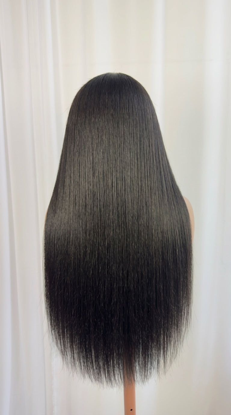 The Matriarch  | 26” Yaki Straight Human Hair Blend Wig