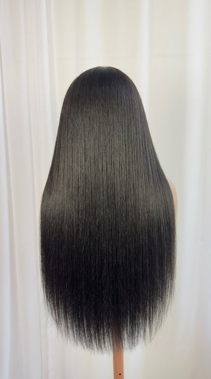 The Matriarch  | 26” Yaki Straight Human Hair Blend Wig
