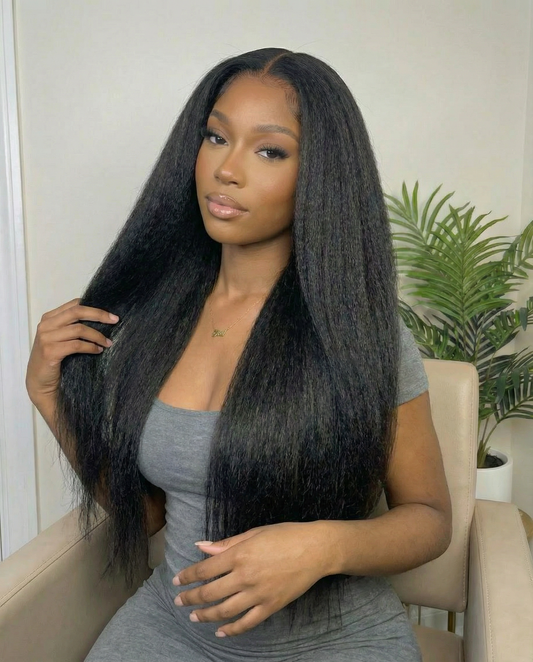 The Matriarch  | 26” Yaki Straight Human Hair Blend Wig